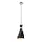 Z-Lite Soriano 1 Light Pendant, Matte Black 728P8-MB-BN - alternate 1